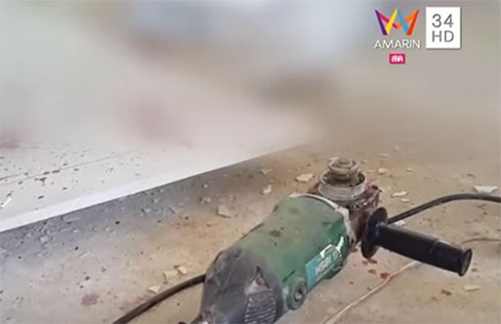 อุบัติเหตุสลด ! ใบเลื่อยตัดเหล็กหักกระเด็นใส่หน้า เสี่ยรับเหมาดับสยอง