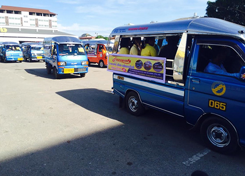 ทำดีเพื่อพ่อ ตุ๊กตุ๊ก-สองแถว สุราษฎร์ฯ รับ-ส่งประชาชนฟรีวันนี้