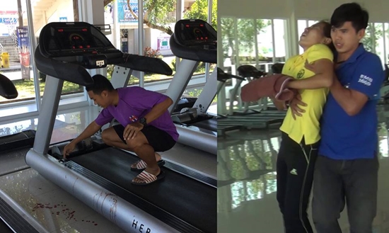 ครูสาวทำความสะอาดสายพานลู่วิ่ง แต่ผิดพลาด ! เครื่องดึง 2 นิ้วจนเนื้อหลุด 