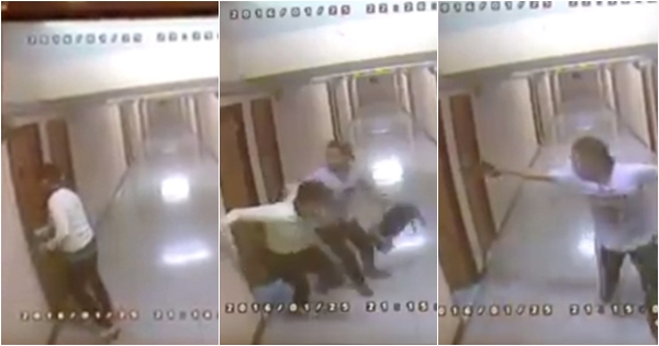 คลิปอุทาหรณ์ สาวโดนเคาะห้องกลางดึก-ถูกปืนจี้ชิงทรัพย์ในอพาร์ทเม้นท์