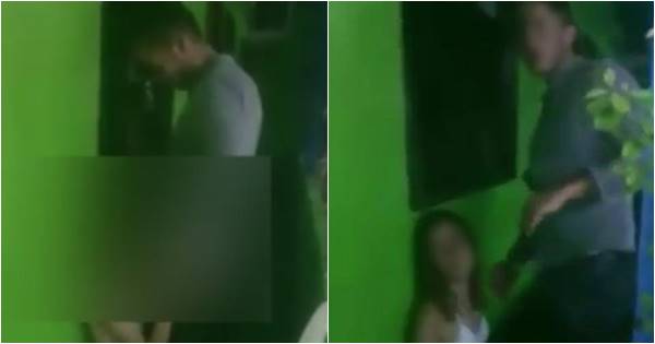 อุจาด ! คู่รักต่างชาติอมนกเขาในที่สาธารณะ ไม่สนตำรวจห้าม