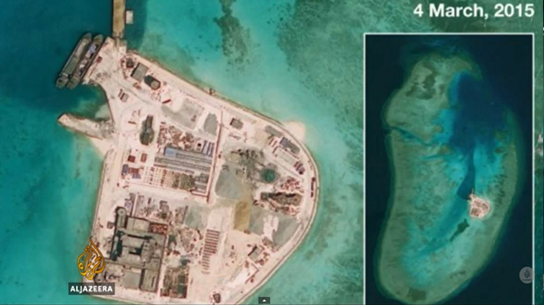 จีนรุกหนักพื้นที่พิพาท เดินหน้าถมทะเลสร้างรันเวย์ 