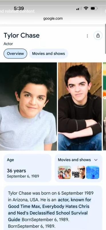 ไทเลอร์ เชส อดีตดาราเด็กกลายเป็นคนไร้บ้าน