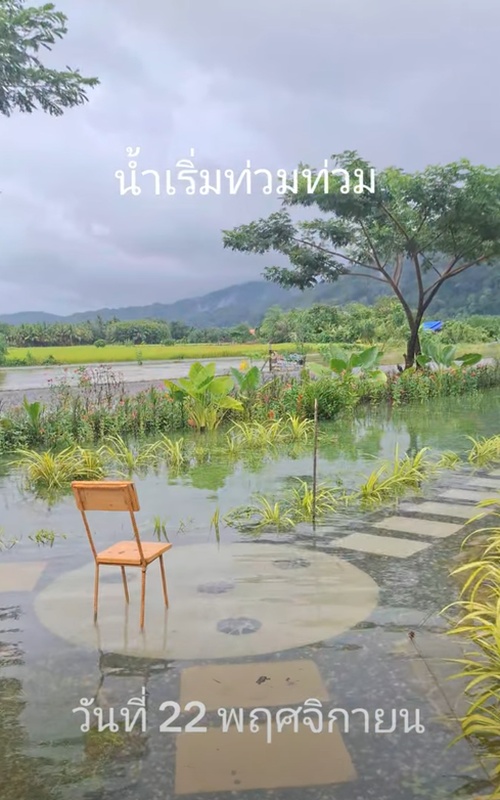 เทียบภาพคาเฟ่ ก่อน-หลังน้ำท่วมสตูล แค่ 3 วัน