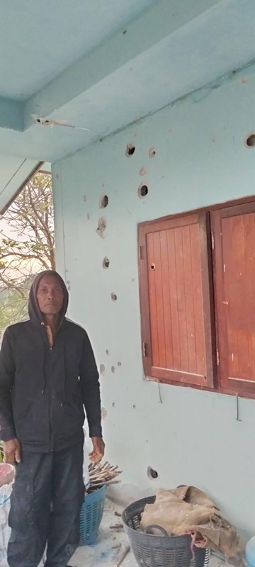 กระสุนปืนใหญ่กัมพูชาตกใส่บ้านประชาชนในสระแก้ว