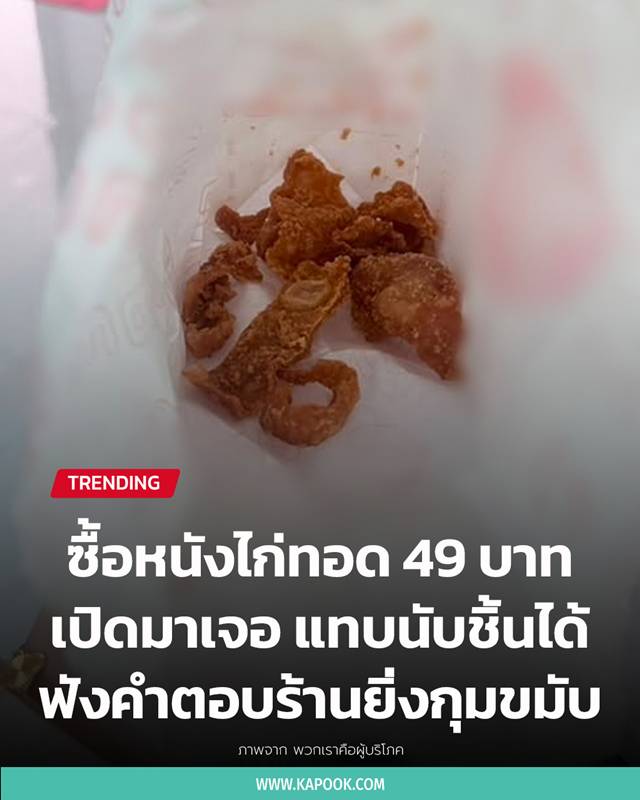 หนังไก่ทอด