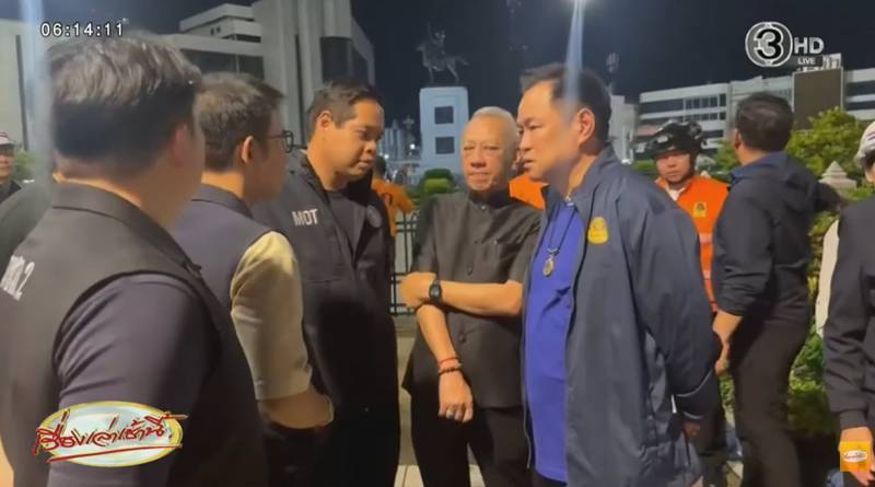 น้ำรั่วอุโมงค์รถไฟฟ้าวงเวียนใหญ่