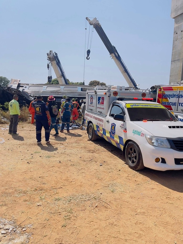 จ่ายเยียวยาให้ผู้เสียชีวิต จากเหตุเครนถล่มทับรถไฟ