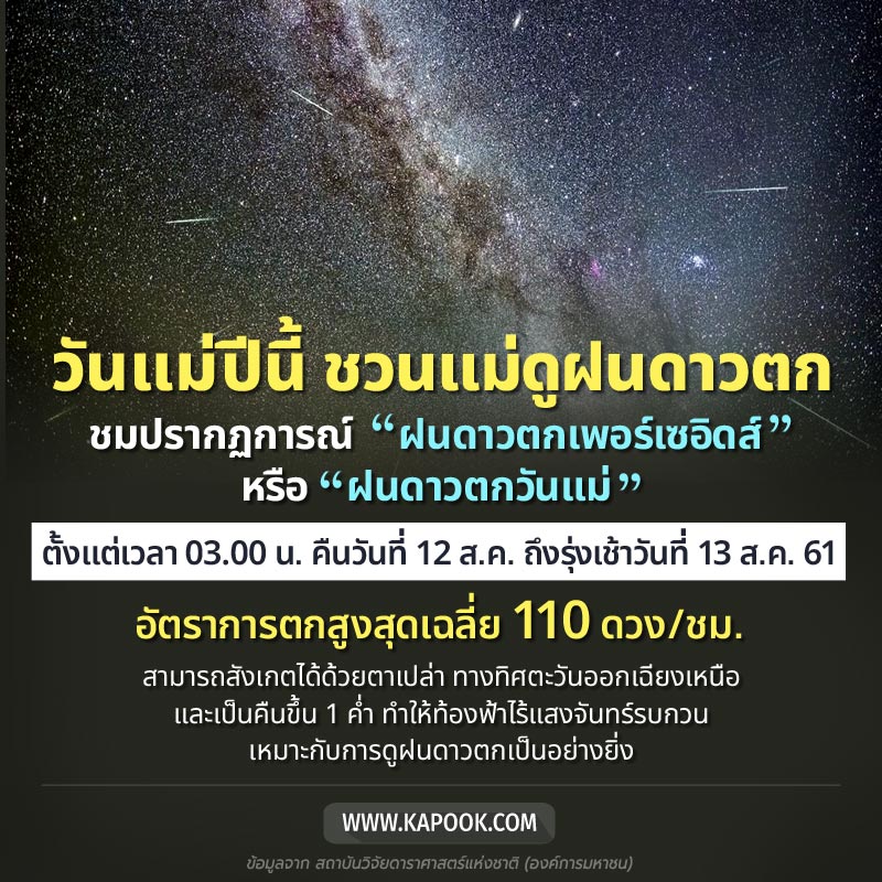 ฝนดาวตก วันแม่