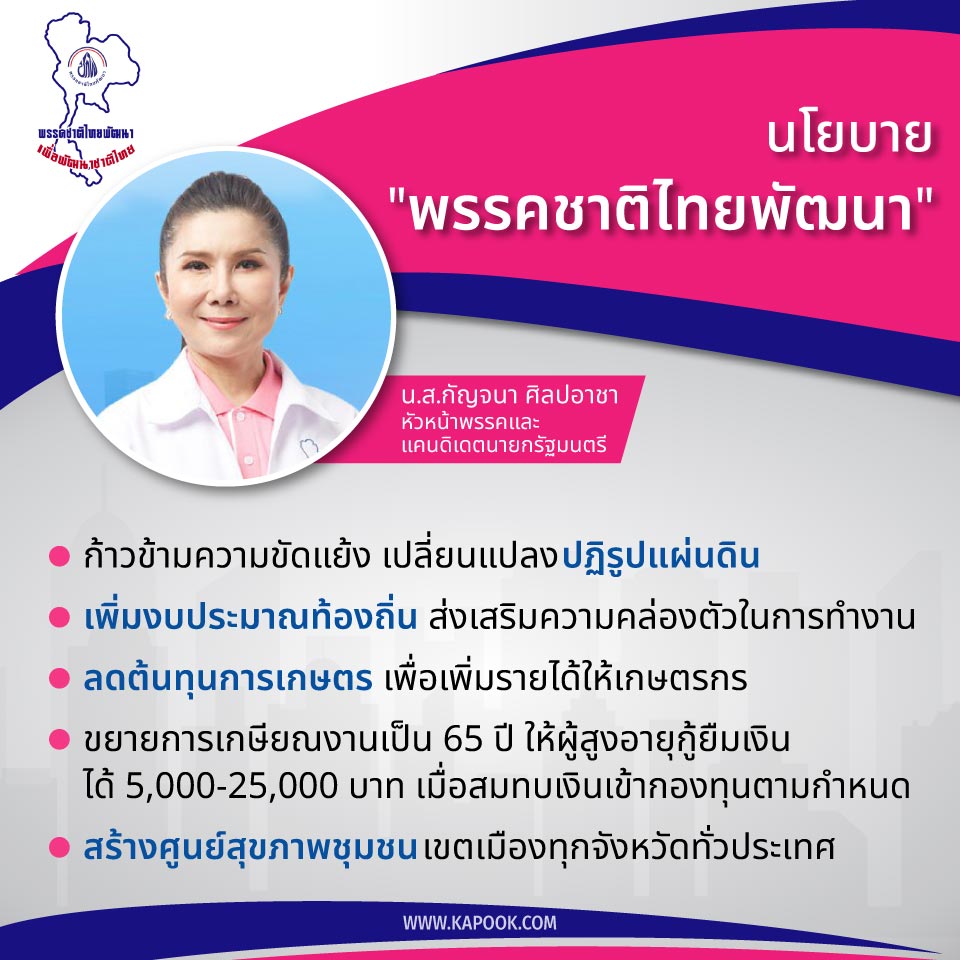 นโยบาย พรรคชาติไทยพัฒนา