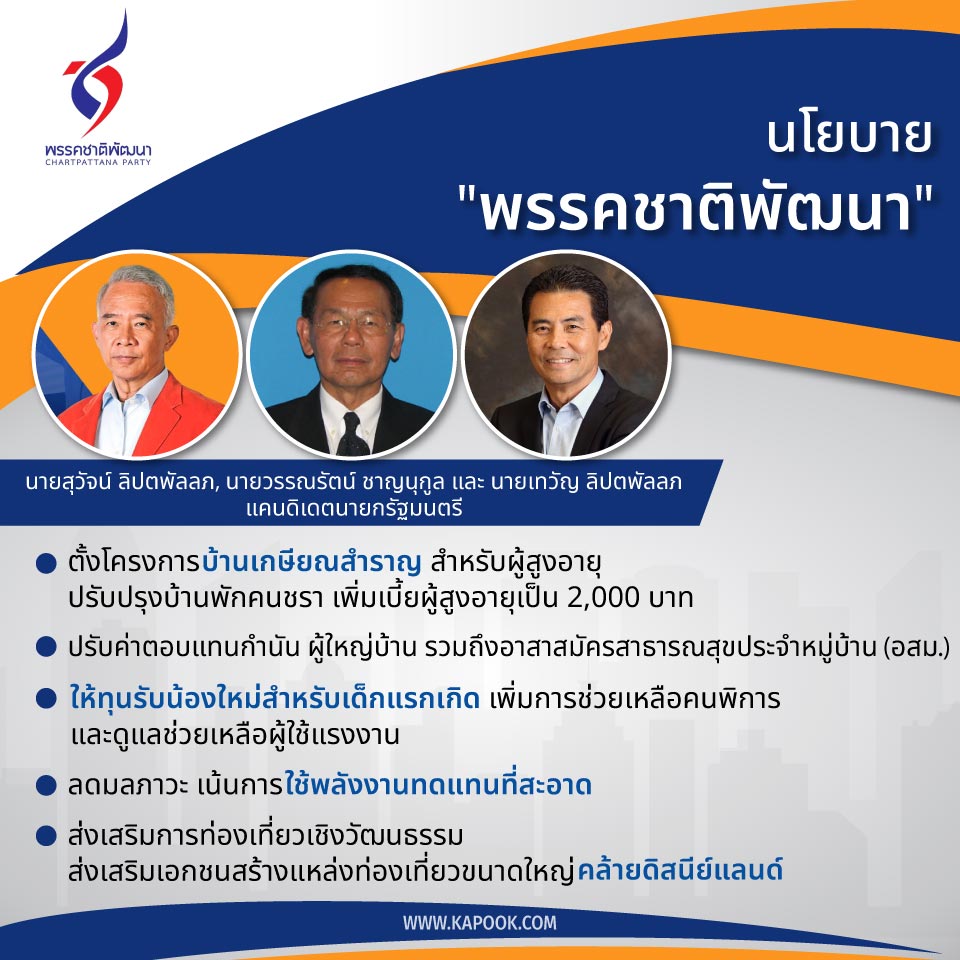 นโยบาย พรรคชาติพัฒนา