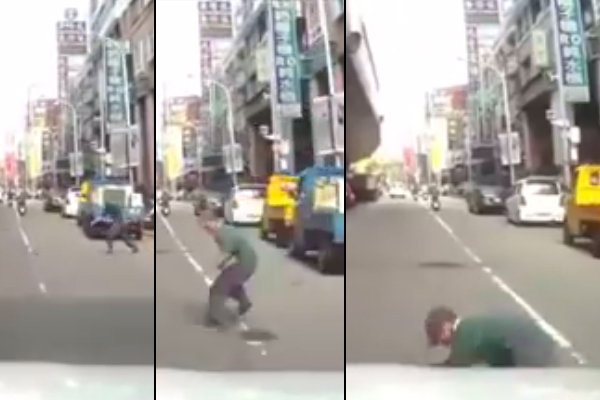 รวมคลิปมนุษย์หัวใสพุ่งเข้าใส่รถหวังเรียกเงิน