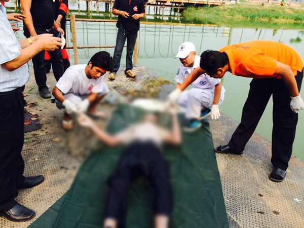 รปภ. พลัดตกน้ำ ร่างติดตาข่ายดักปลา-ดิ้นไม่หลุด จมน้ำเสียชีวิต