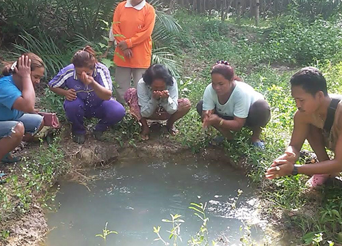 ชาวบ้านแห่ดูบ่อน้ำศักดิ์สิทธิ์ที่กระบี่