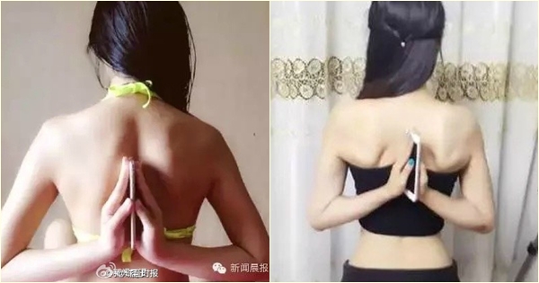 เทรนด์ใหม่อวดหุ่นดีมาอีกแล้ว พนมมือด้านหลัง ของแท้ต้องถือโทรศัพท์ด้วย !