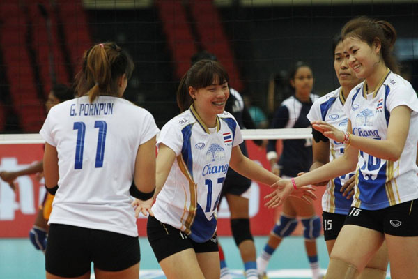 วอลเลย์บอลสาวไทย ชนะ ศรีลังกา 3-0 วอลเลย์บอลชิงแชมป์เอเชีย 2015