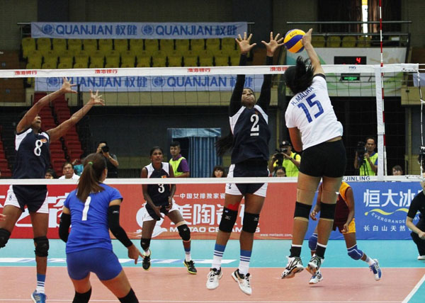 วอลเลย์บอลสาวไทย ชนะ ศรีลังกา 3-0 วอลเลย์บอลชิงแชมป์เอเชีย 2015