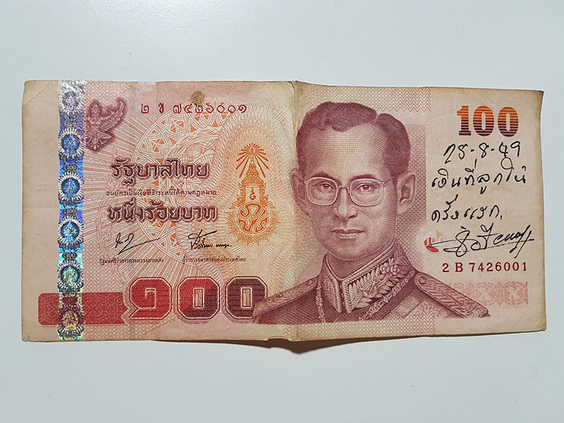 ภาพข่าว แบงก์ 100 บาท
