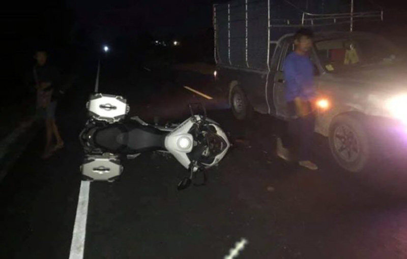 บิ๊กไบค์ชนกองข้าว