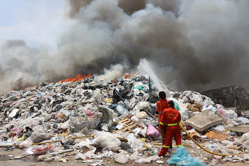 ไฟไหม้บ่อขยะ