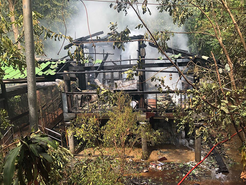 ไฟไหม้กุฏิเจ้าอาวาส