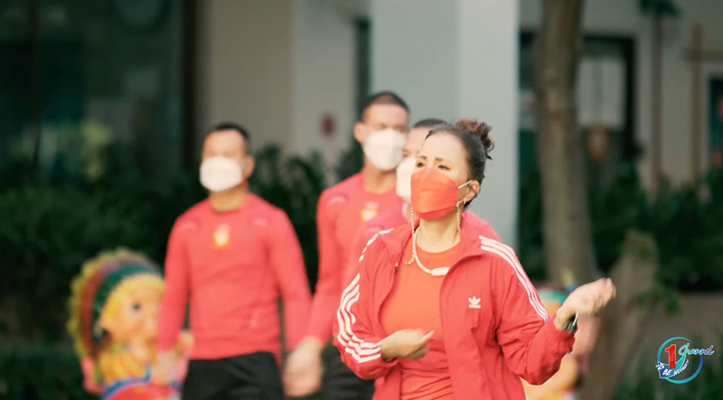 ทูลกระหม่อมฯ ทรงนำเต้นแอโรบิก