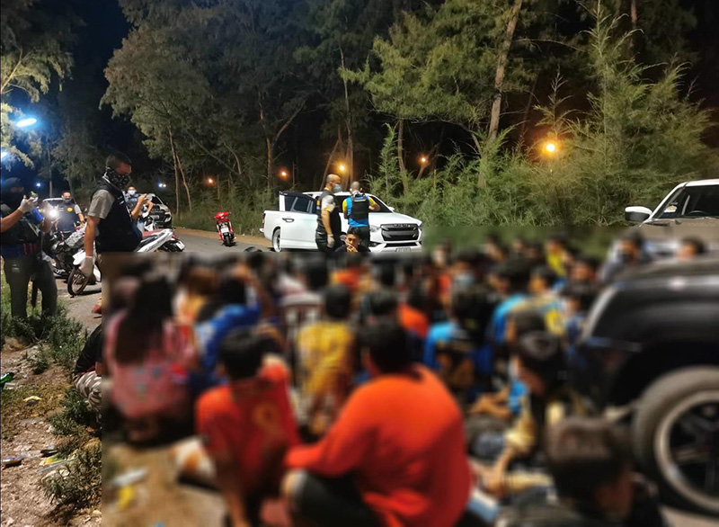 รวบแก๊งโจ๋ 61 คน