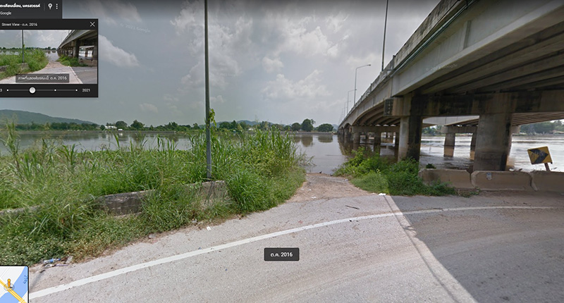 เปิดภาพจุดเกิดเหตุหนุ่มขับตาม GPS ลงแม่น้ำ 8 ปี