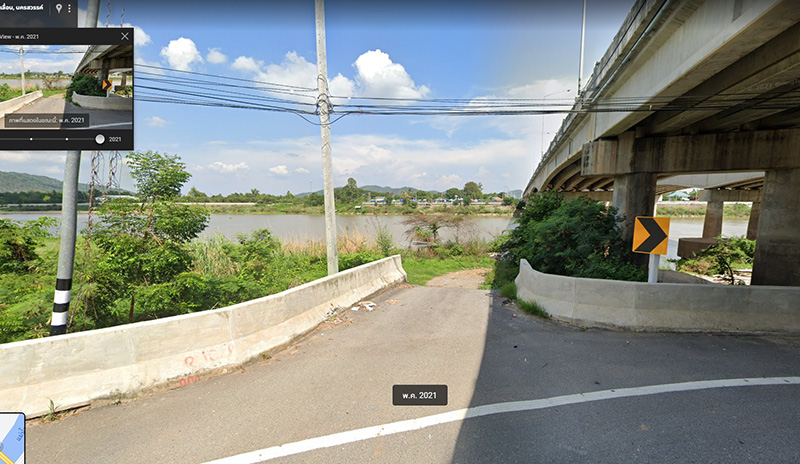 เปิดภาพจุดเกิดเหตุหนุ่มขับตาม GPS ลงแม่น้ำ 8 ปี