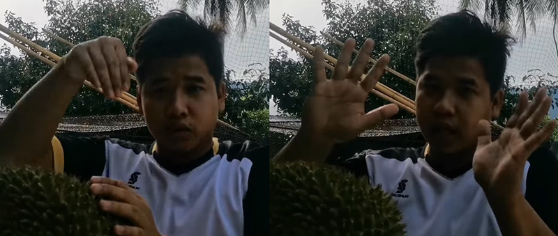 หนุ่มประชดขายอภินิหารทุเรียนบิน