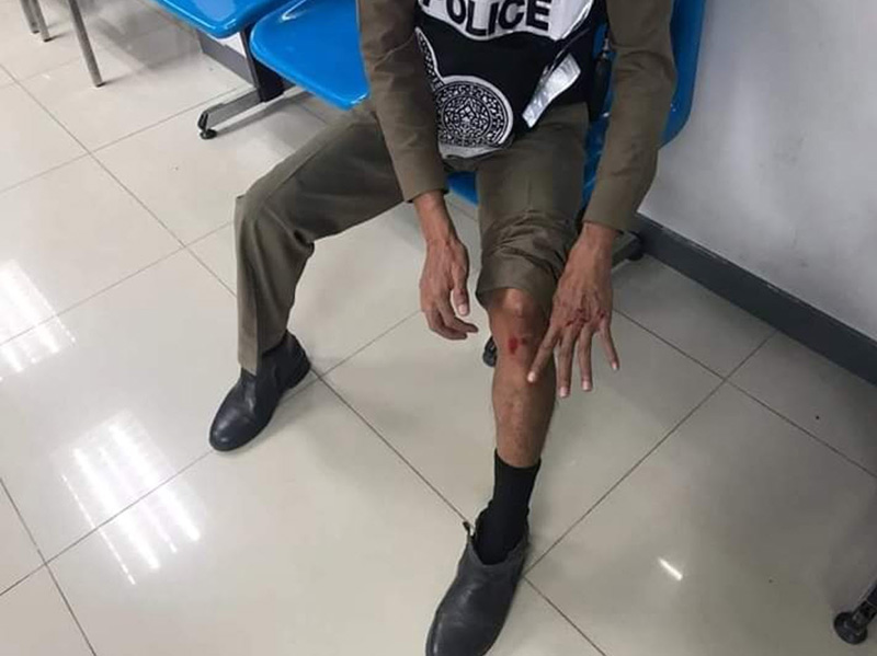 ชายกร่างจัด ฉุนตำรวจเข้าระงับเหตุ 