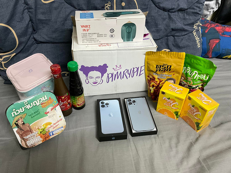 สาวรีวิวสั่งกล่องตัก พิมรี่พาย 