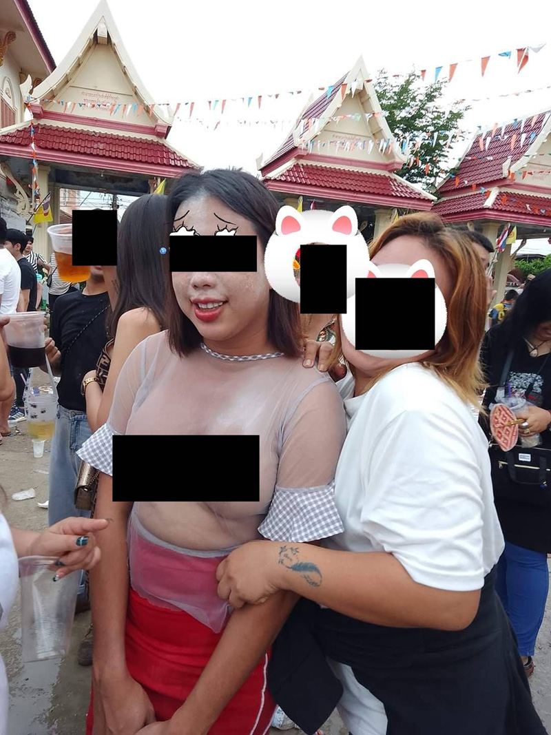 เปลือยอกเข้าวัด คนเมนต์ลั่น