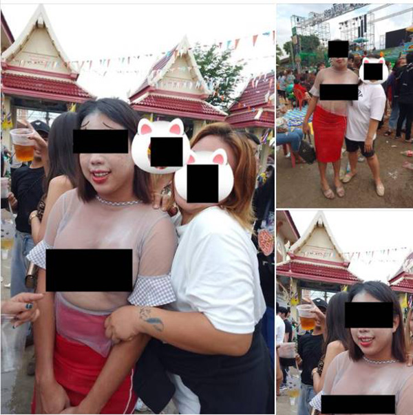 เปลือยอกเข้าวัด คนเมนต์ลั่น