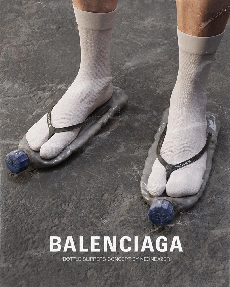Balenciaga กับดีไซน์ต้นแบบ รองเท้าแตะรักษ์โลก