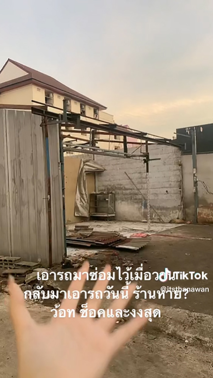 ไวรัลล้านวิว สาวมึนตึ๊บ เอาร้านมาซ่อมที่ร้าน แค่วันเดียวร้านหาย 