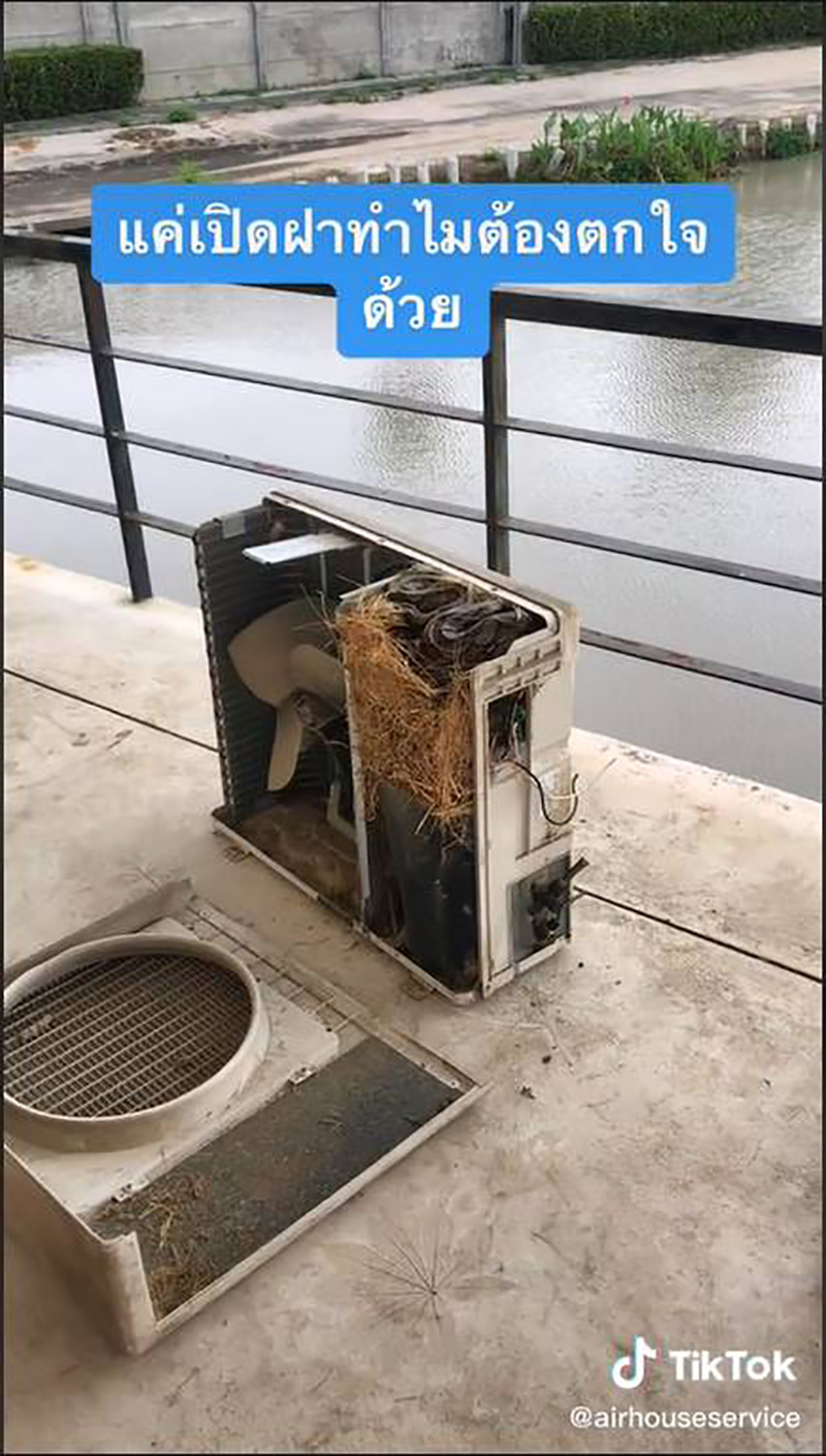 ล้วงคอมแอร์เจออะไรนิ่ม ๆ แงะออกมาแทบช็อก 