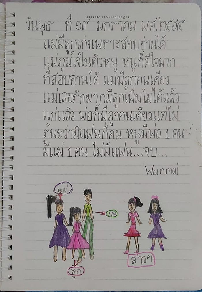 ลูกสาวเขียนไดอารี่ ไม่รู้พ่อมีแฟนกี่คน