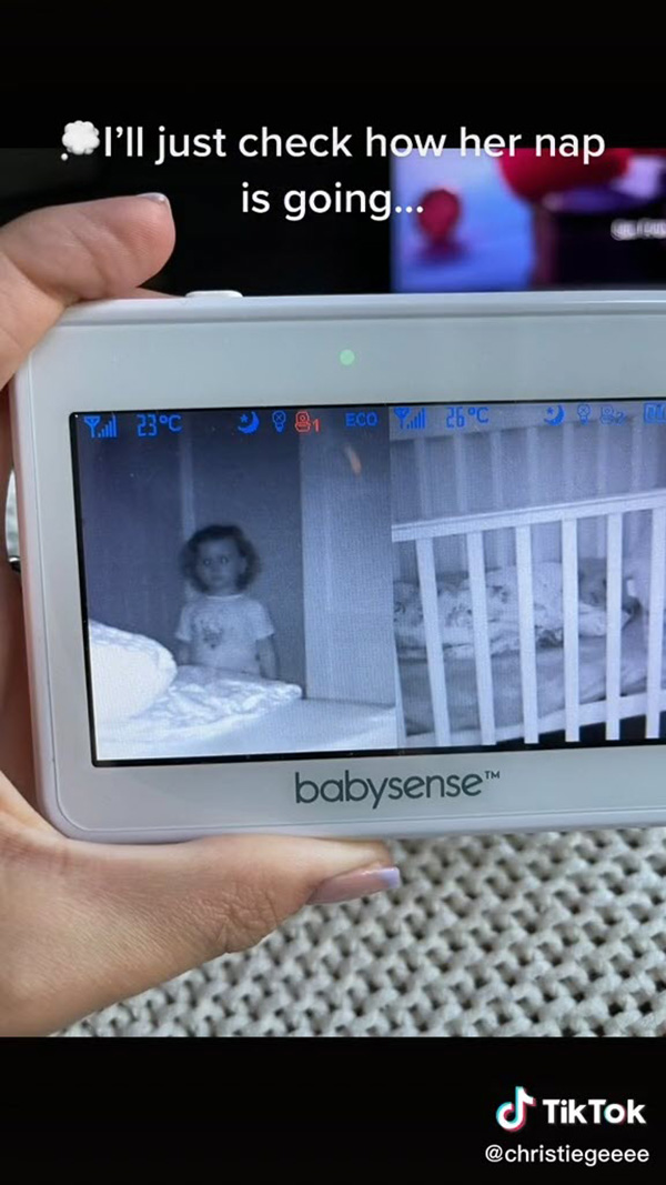 ไวรัล แม่ถึงกับผวา เช็กกล้องส่องลูกน้อยนอนกลางวัน