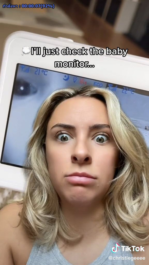 ไวรัล แม่ถึงกับผวา เช็กกล้องส่องลูกน้อยนอนกลางวัน