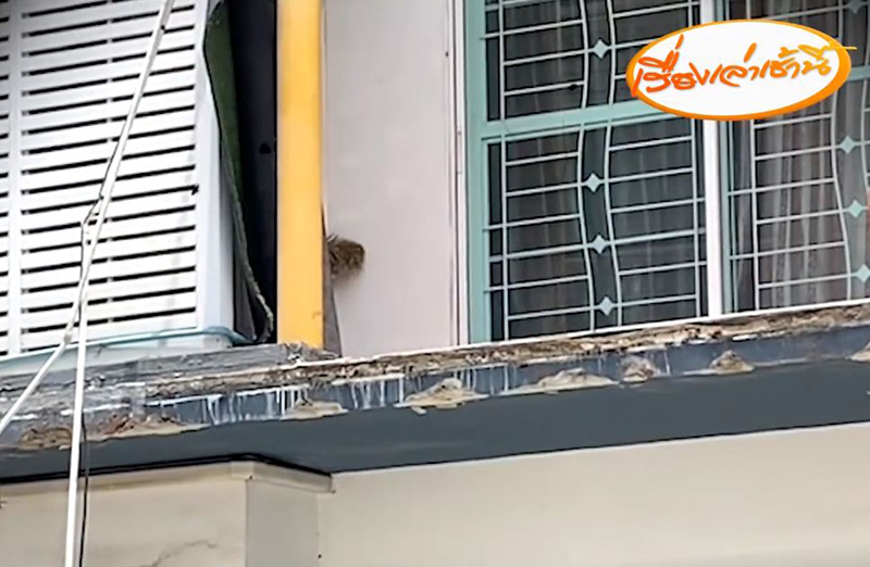  นาทีหลังคาโรงรถบ้านอดีตผู้ว่าฯ ถล่มโครม