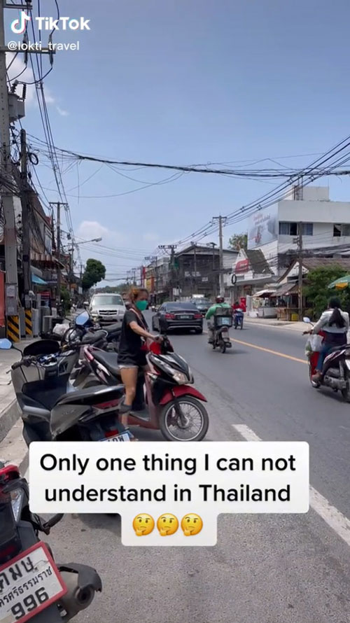 ฝรั่งไม่เก็ต คนไทยขี่ จยย. ใส่แมสก์ 