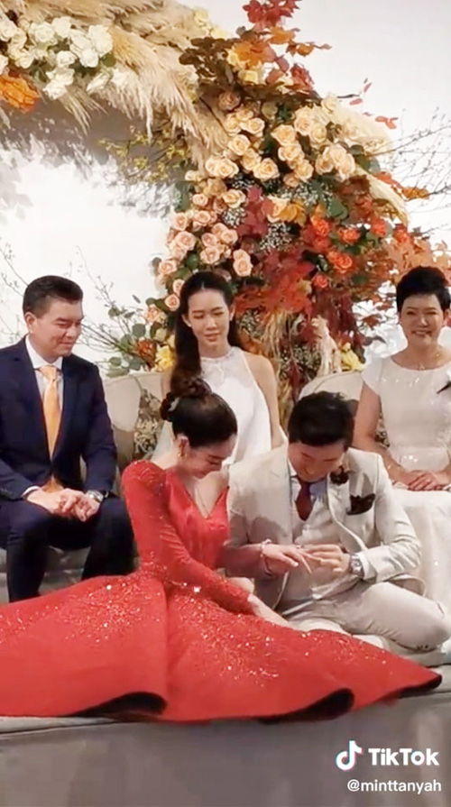 งานแต่งสุดปัง สินสอดเป็นกระเป๋า Hermes 