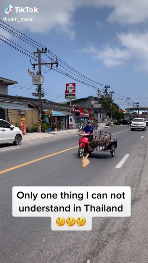 ฝรั่งไม่เก็ต คนไทยขี่ จยย. ใส่แมสก์ 