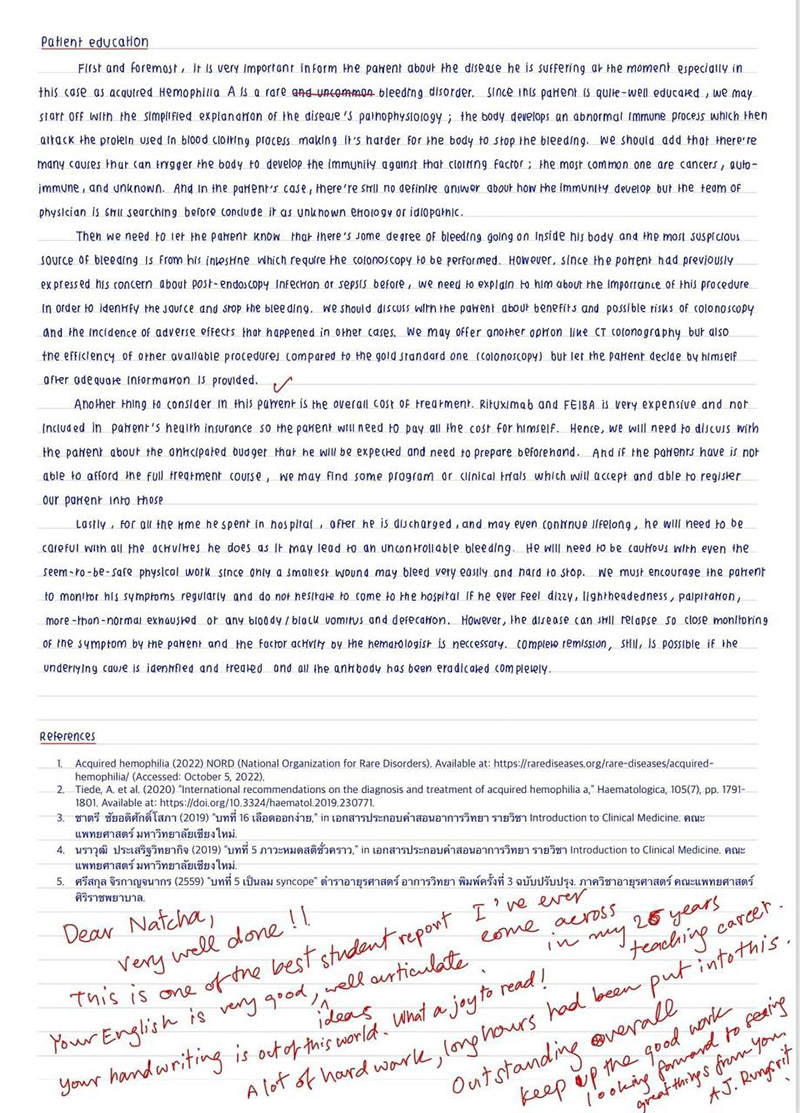  อาจารย์หมอ แชร์ภาพลายมือหมอ 26 ปี 