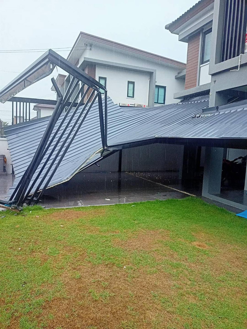 ต่อเติมหลังคากันสาด