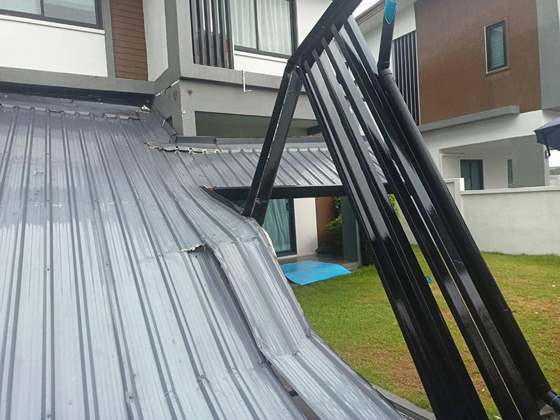 ต่อเติมหลังคากันสาด