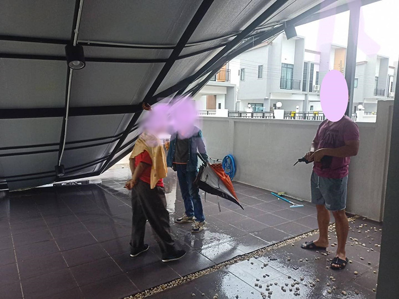 ต่อเติมหลังคากันสาด