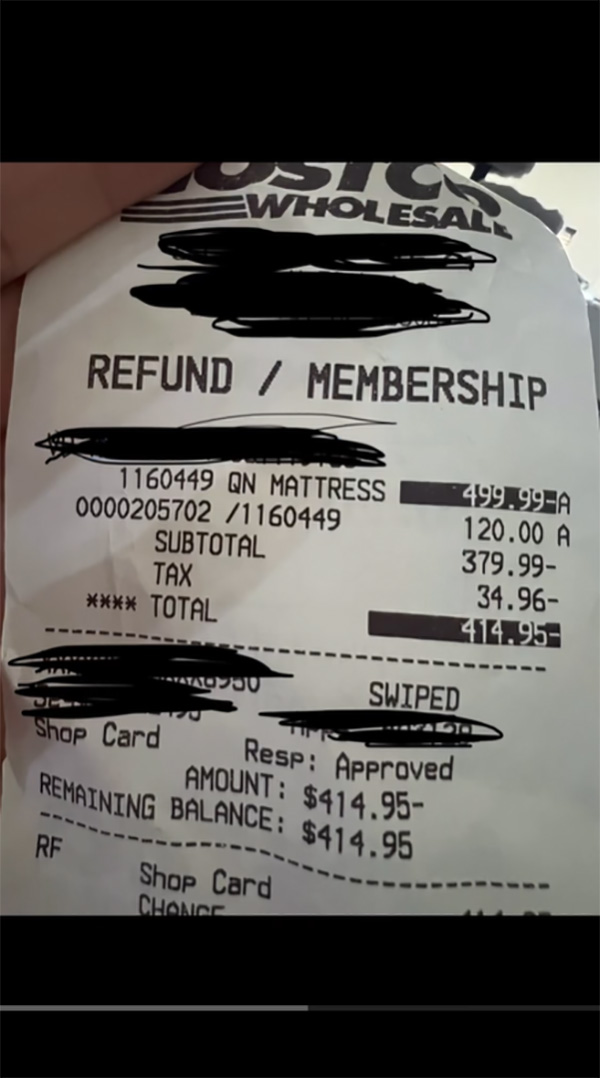 คู่รักขนที่นอนไปขอคืนเงิน 