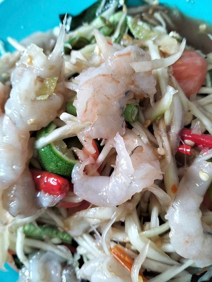 ตำกุ้งสดสุดเฟล